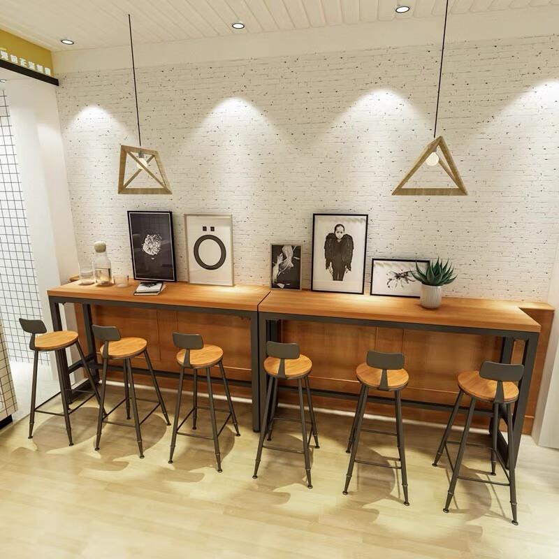 需定制美式酒吧桌椅，覆古工业风格餐桌，高大咖啡厅，奶茶店酒吧