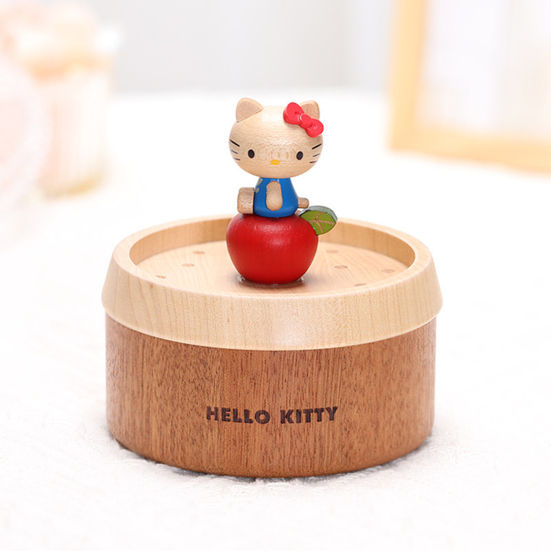森活木趣凯蒂猫HelloKitty木质DIY收纳盒首饰盒女生女孩生日礼物