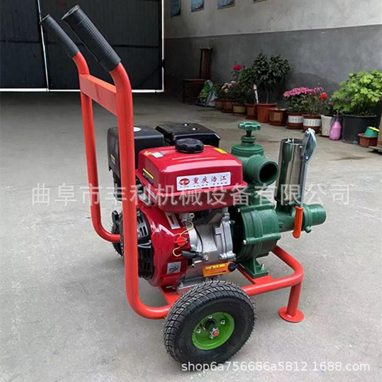 手推园林喷灌泵农用四寸压井离心泵大油箱6寸8寸柴油自吸泵