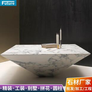 天然大理石台面餐桌装饰柜盒子台面餐桌茶几面吧台面鞋柜面石材