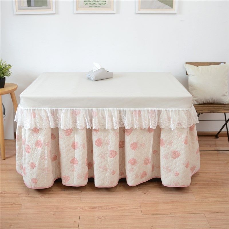 长方形奶油风茶几提花加绒电炉罩套烤火桌油污皮套定做,居家布艺,烤火罩,淘宝优惠券,粉丝福利购,淘宝优惠卷