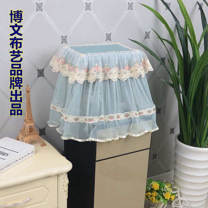 博文布艺品牌茶吧机罩顶部蓝色尘罩方形饮水机套尘罩水桶套子