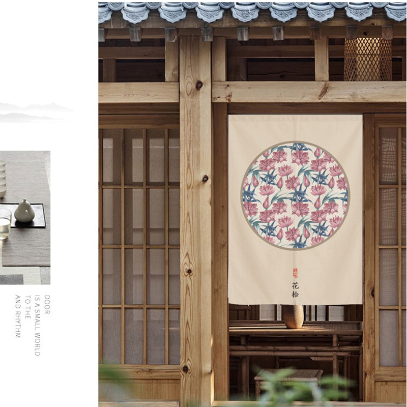 新中式门帘隔断帘子屏风客厅卧室家用中国风布帘玄关过道挂帘装饰