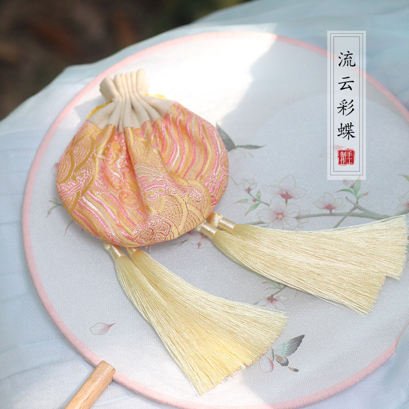 车里香包香囊挂件中国风手工古风双流苏吊坠香袋汉服配饰
