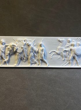 复古艺术石膏浮雕立体画相框画心酒柜书架