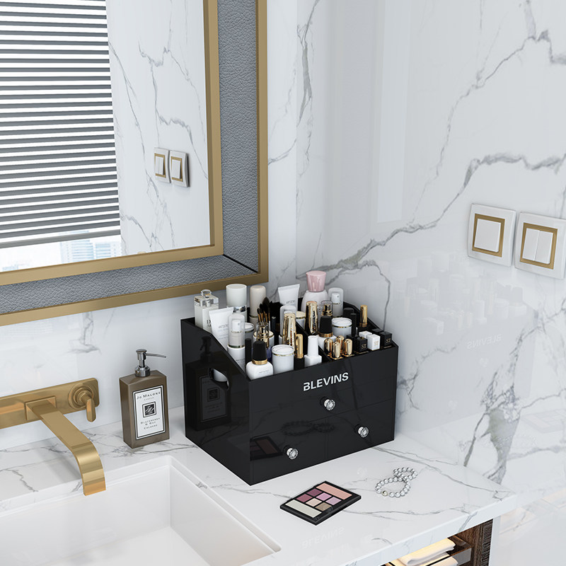 护肤品化妆品收纳柜子卫生间洗漱台整理架收纳盒抽屉式大容量