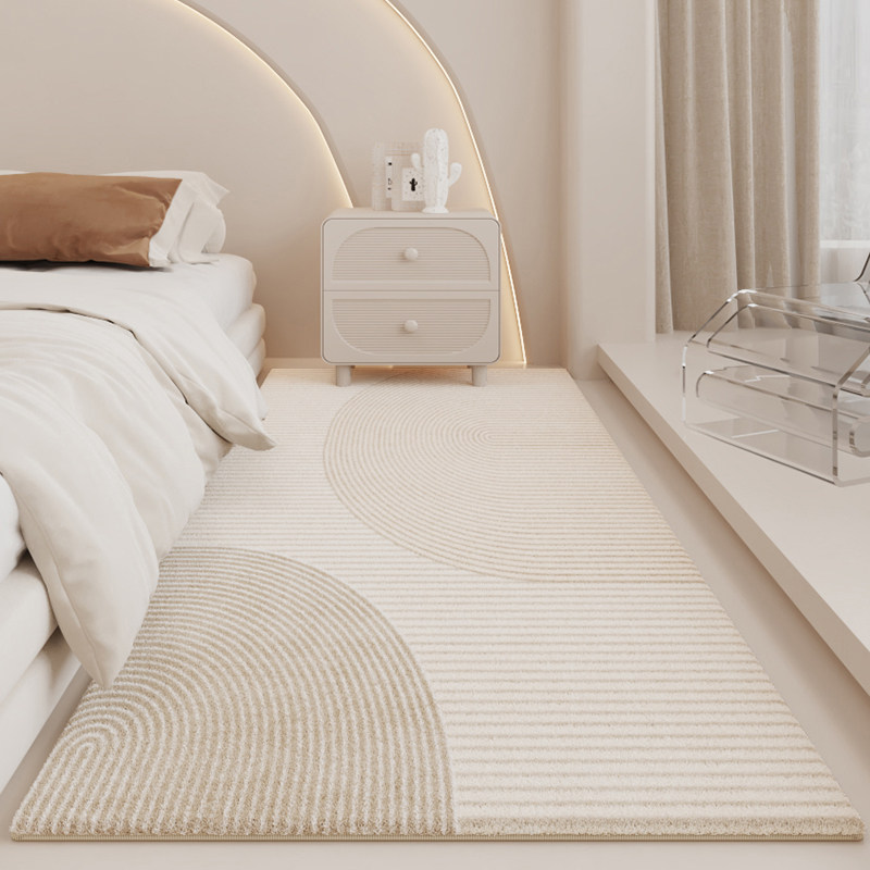 暖色地毯卧室奶油风房间牀边毯侘寂风客厅茶几毯短绒主卧牀前地垫,居家布艺,床边毯,淘宝优惠券,粉丝福利购,淘宝优惠卷