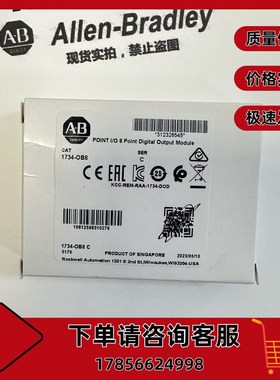 AB 1734-OB8 罗克韦尔 POINT I/O 24V直流8通道源输出模块17340B8