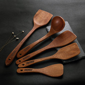 鸡翅木木铲木勺饭勺大汤勺家用耐高温 长柄木质不粘锅锅铲炒菜子