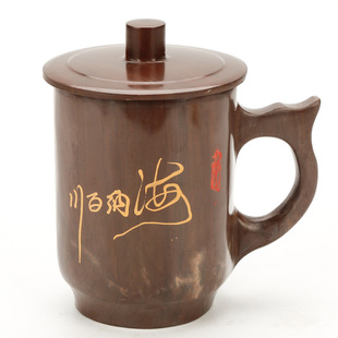 木鱼石杯子 办公水杯茶具茶杯创意礼品 山东特产倒开水可能裂