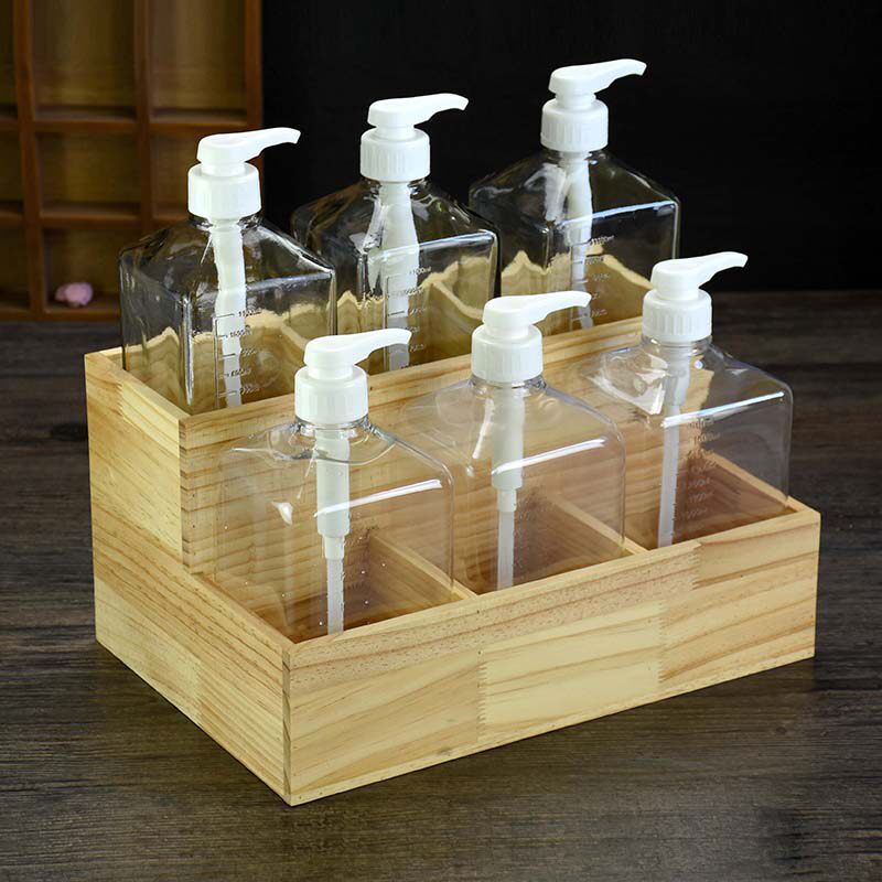 木质糖压瓶架子六格定量瓶架果糖定量瓶木架果糖瓶固定摆放