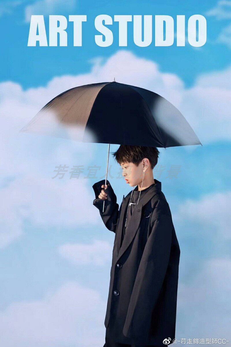 人像拍摄个性背景布摄影影楼背景纸艺术布PP纸无缝布蓝天白云天空