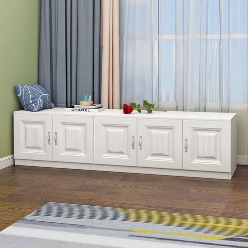 飘窗柜窗台柜子落地收纳柜可坐地柜矮柜自由组合定制阳台柜储物柜