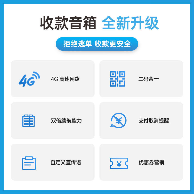 聚惠扫扫微信支付收银摆台商家码商户二维码码牌收钱收款码