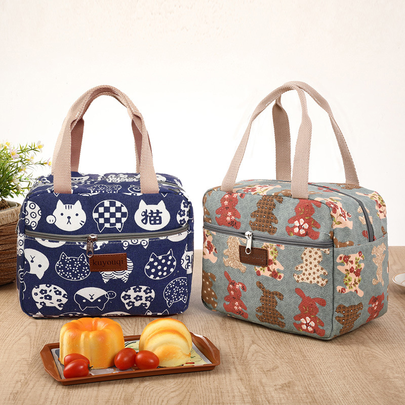 时尚高颜值便当包加厚铝箔保温袋上班通勤带饭包学生午餐饭盒袋子