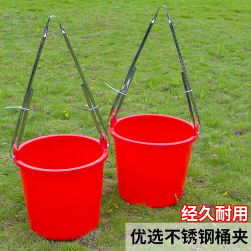 家用老式农用挑粪桶浇菜桶牛筋塑加厚熟胶尿桶双耳担桶浇肥