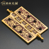寸寸片价 加厚复古黄铜合页门铰链大门折页 格林美域 黄铜中式