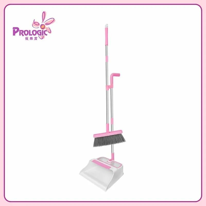 PROLOGIC扫把簸箕套装防风磁吸旋转梳齿型家用笤帚扫地扫把两件套