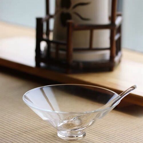 日式耐热玻璃茶碗泡冲茶器泡茶器点茶碗绿茶器茶盏斗笠碗功夫茶器