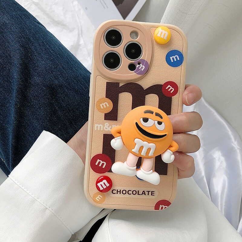 趣味立体M豆三星s25+手机壳s24ultra潮s23软壳s21fe带支架s22ultr