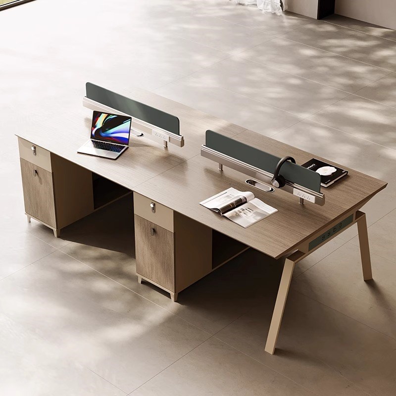 职员办公桌员工位桌椅组合现代简约四人位屏风卡位公司办公室桌子