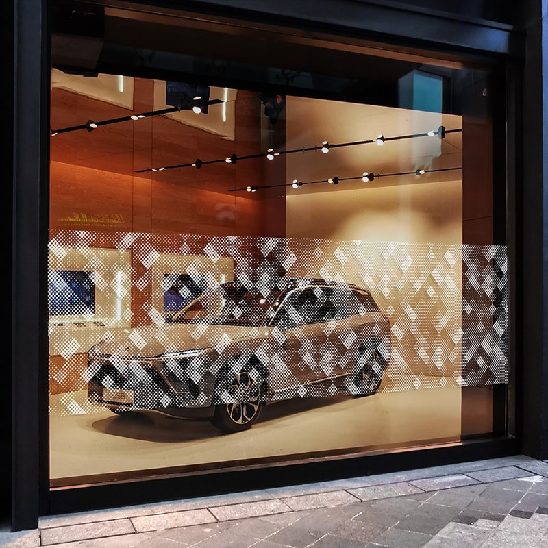创意波点马赛克玻璃门贴纸办公室商场大门防撞腰线隔断装饰底纹贴