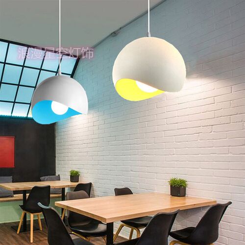 奶茶店小吊灯单头店铺商用个性创意餐厅餐桌店吧台美甲美容院灯具