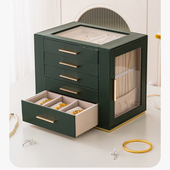 侣薇轻奢多层高级首饰盒梳妆台收纳盒带抽屉高颜值情侣2025新款