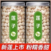 莲子500g磨皮通心白莲干货去芯带芯新莲特产无芯莲无干燥剂无熏硫