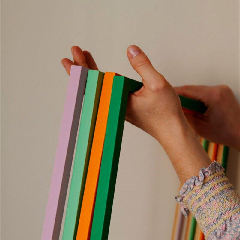 进口橡木实木榫卯结构彩色红黄蓝绿紫粉色窄边画框相框定制,家居饰品,相框/画框,淘宝优惠券,粉丝福利购,淘宝优惠卷