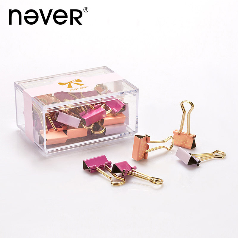never票夹票据夹长尾夹燕尾夹子小夹子装订用品办公文具财务用品