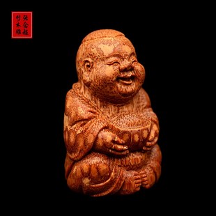 竹根雕童子手把件张念超本工竹雕顽童满钉摆件童趣善财童子童年