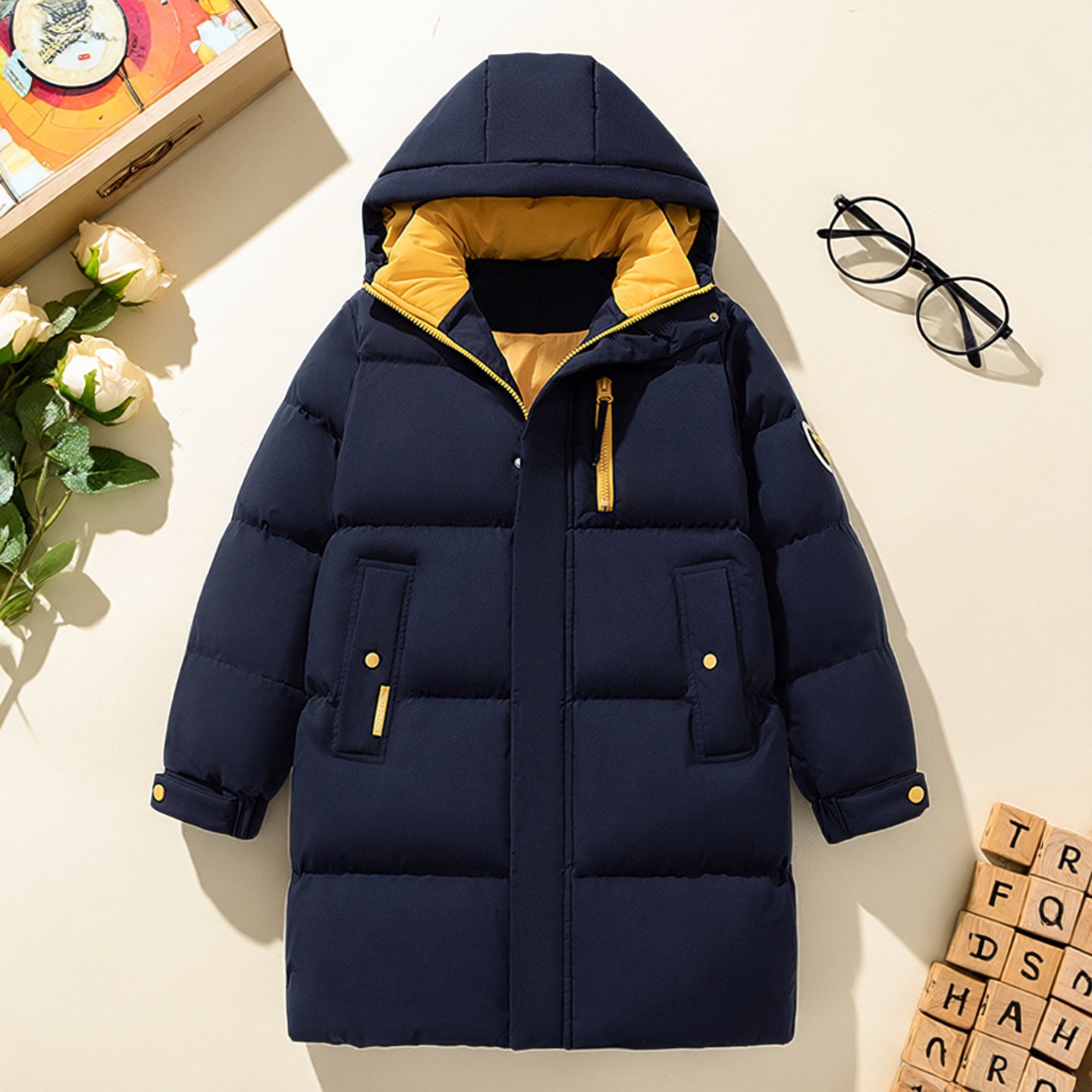 2025新款加厚中长款棉衣冬季