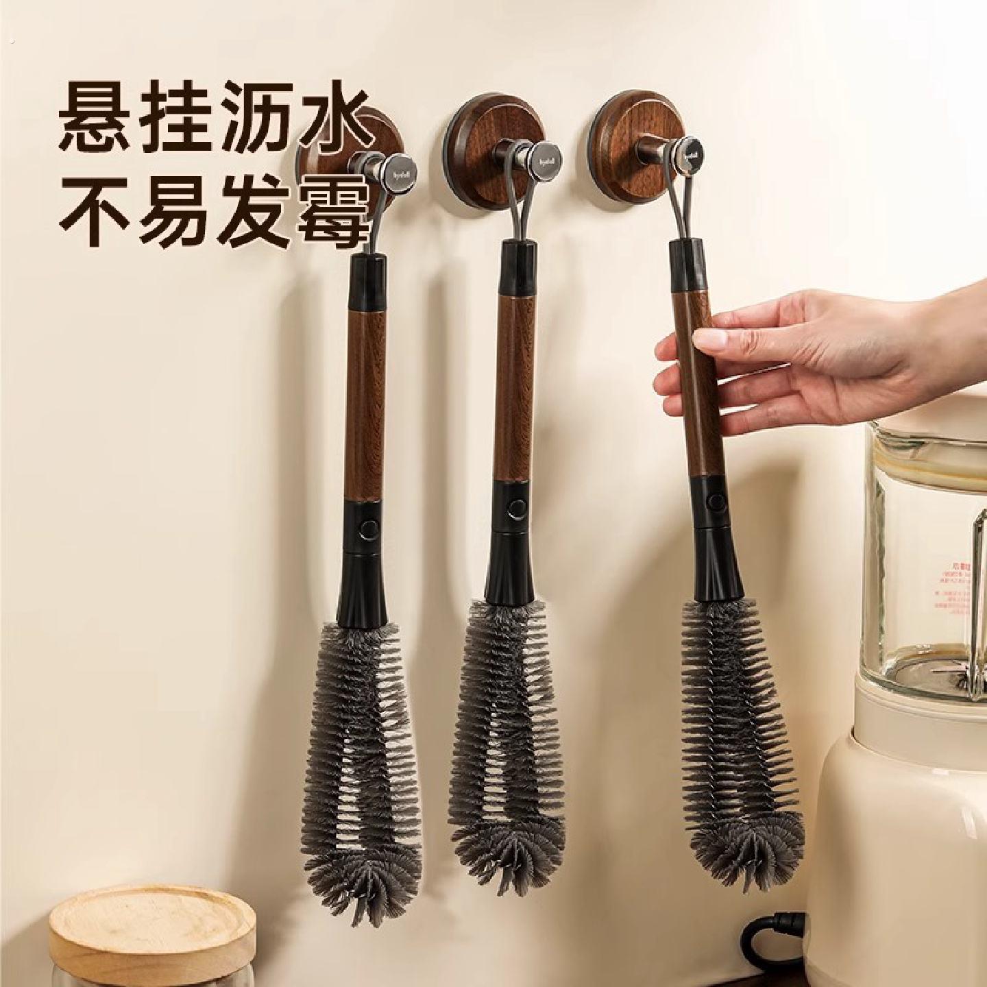 不锈钢杯刷多功能二合一杯刷家用厨房用品清洁工具可壁挂清洁杯刷