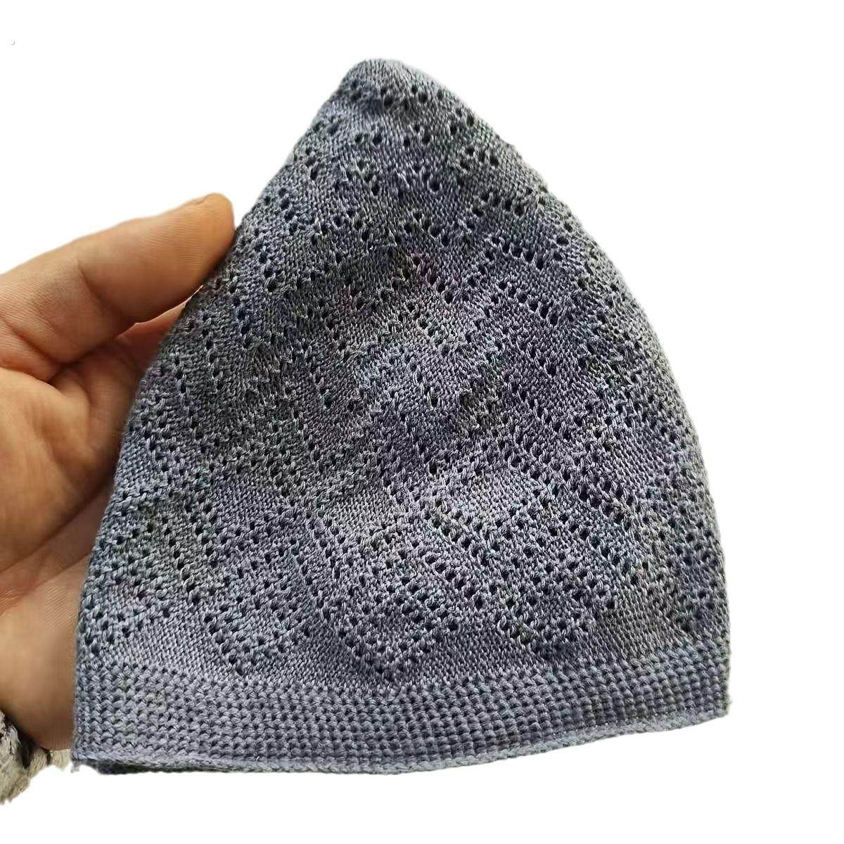 李雪健同款瓜皮帽光头针织帽子无檐男新款高档老北京高端亚麻钩织