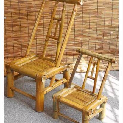 竹椅子靠背椅竹制家具手工椅子竹编户外休闲老式阳台凳子儿童座椅