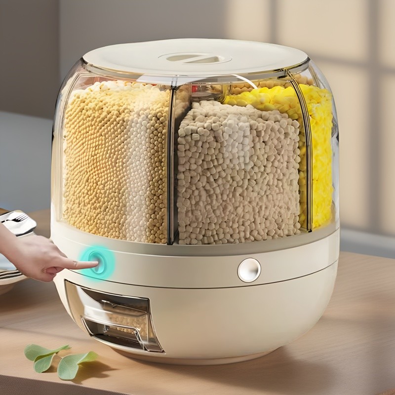 米桶分格旋转五谷杂粮多粮多格收纳盒家用防虫防潮米封储米箱米缸