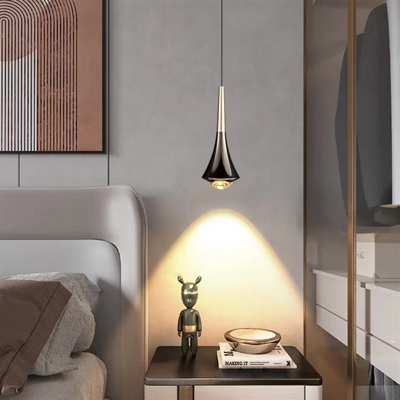 可升降床头吊灯电视背景装饰灯餐厅吧台吊线灯现代简约卧室小吊灯