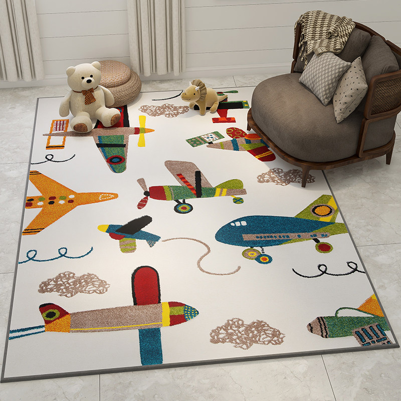 儿童地毯阅读区电脑椅子防滑地垫书房书桌学习桌客厅卧室床边垫子