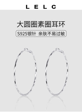 925银针大耳圈女轻奢高级感