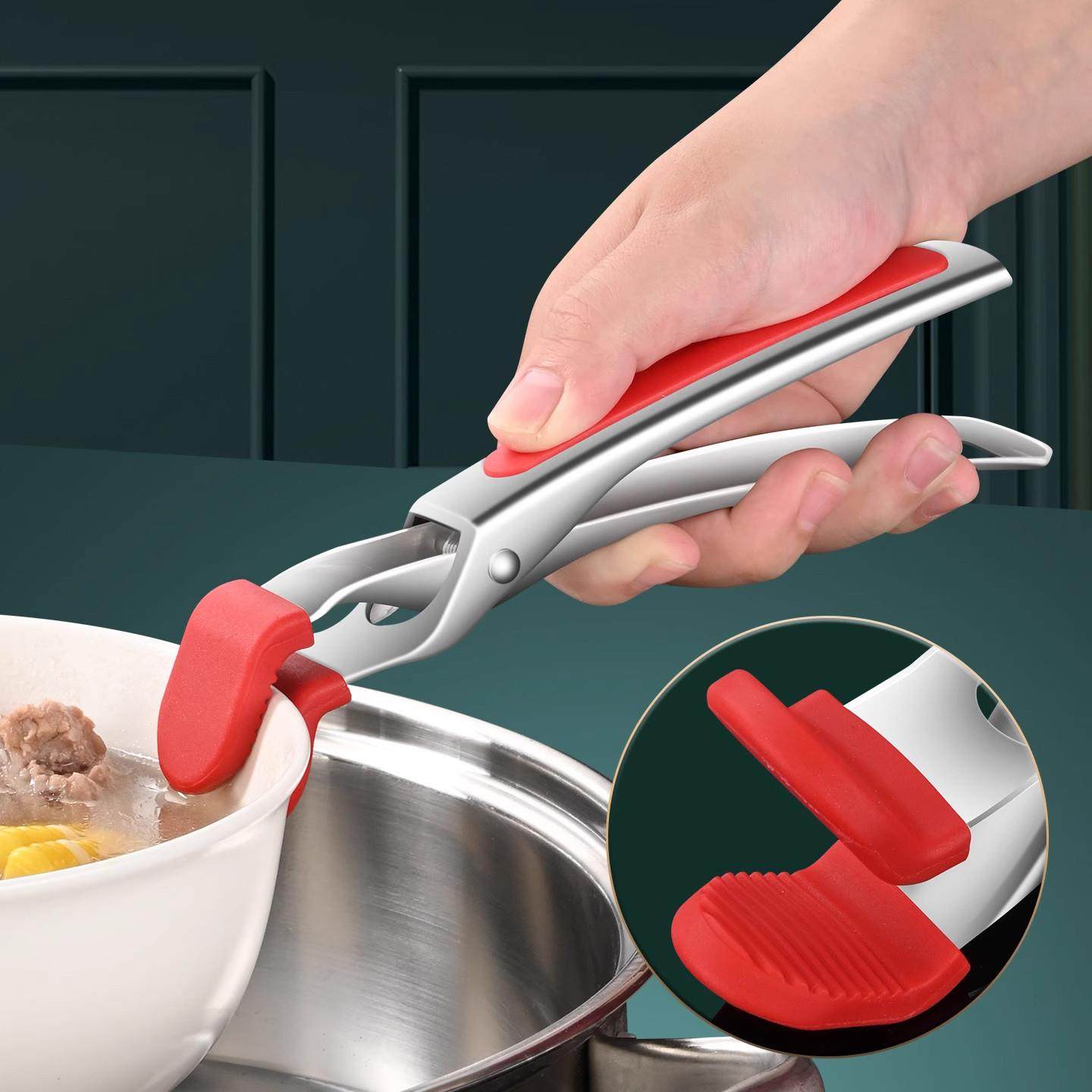 德国304不锈钢防烫夹耐高温硅胶防滑取盘取碗夹厨房夹菜盘蒸锅夹,厨房/烹饪用具,厨用取碗/盘夹,淘宝优惠券,粉丝福利购,淘宝优惠卷