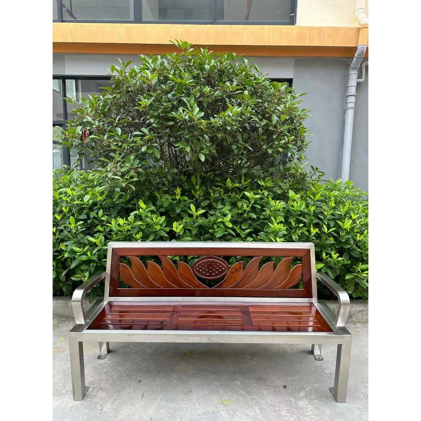 实木厂家户外用品外贸公园椅带靠背排椅公园长椅露天公园座椅