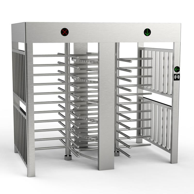 全高旋转门十字转闸小区刷卡车站学校高棍闸门双门转闸全高闸厂家