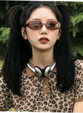 夏天防晒眼镜港风复古小椭圆墨镜欧美潮流ins网红