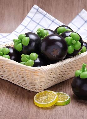 仿真山竹假水果模型超市橱柜店面装饰摆件摄影幼儿园教学活动道具