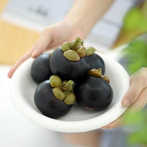 仿真山竹模型 橱窗水果装饰品 野餐假水果写真拍照道具 软装摆件