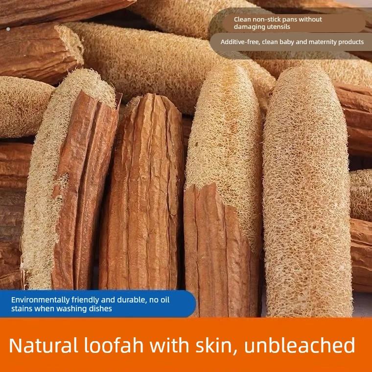 新家用款纯天然带皮丝瓜络带壳丝瓜瓤洗碗晒干洗澡耐用厨房不沾油