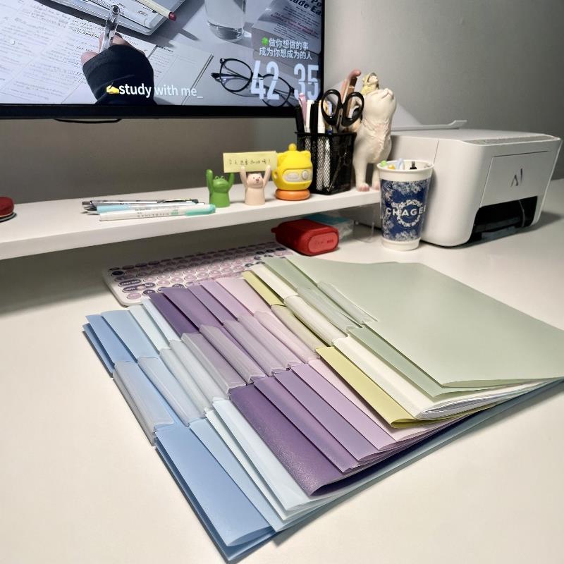 【考研好物】活页夹试卷夹文件夹a4资料册透明插页文件收纳抽杆夹