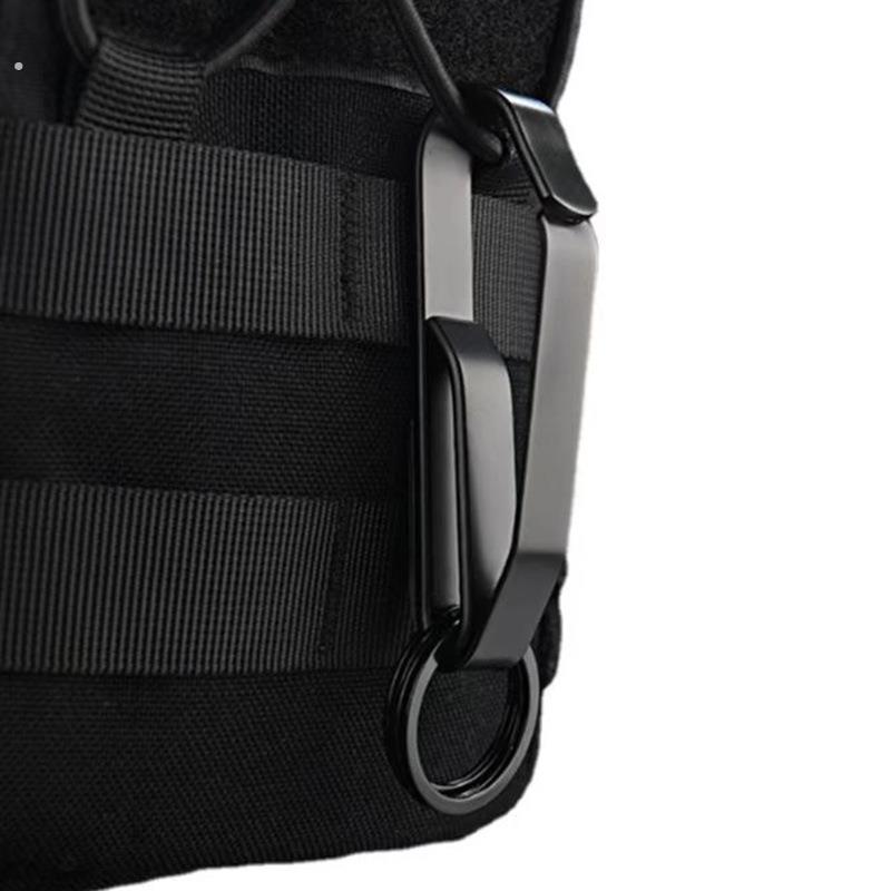 高质量不锈钢挂扣穿皮带腰夹插扣大号腰带钥匙扣钥匙链男士锁钥扣