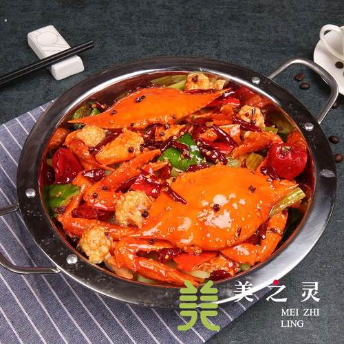 新品中餐仿真食品食物模型假菜干锅麻辣梭子蟹假菜样品展示装饰